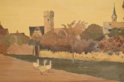 Charles SPINDLER (1865-1938). Landscape,...