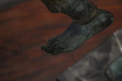 THAILAND. Archer in patinated and gilded...