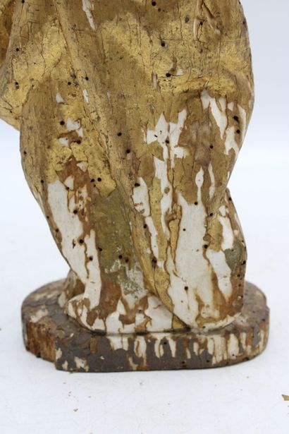 Sainte femme en bois sculpté en ronde-bosse,...