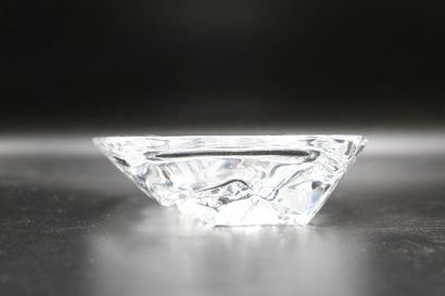 DAUM. Meeting of a transparent glass vide-poche...