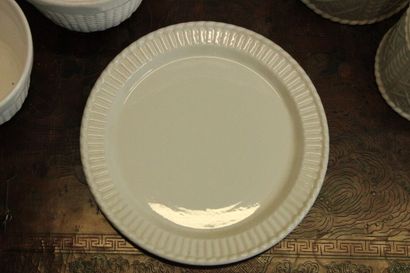 Meeting of earthenware including three cylindrical...