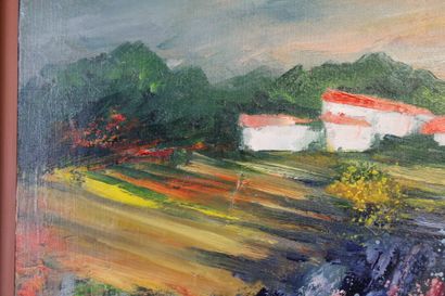 Paysage
School of the XXth century, Fields...