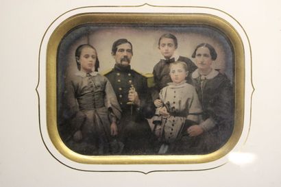 Family photo, daguerreotype in color, photography...