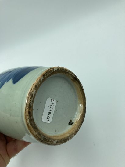 Vase of baluster form out of enamelled ceramics...