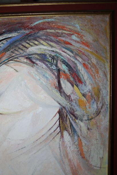 Femme
Michel SANZIANU (1944) Woman, oil on...