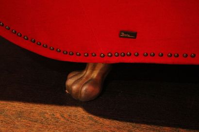 Sofa BRETZ model GAUDI in red velvet fabric...