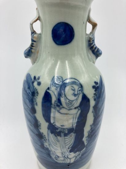 Vase of baluster form out of enamelled ceramics...