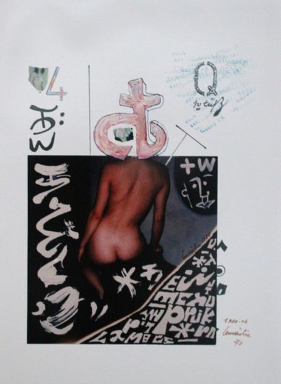 Maurice LEMAITRE (1926-2018) 
Nude composition,...