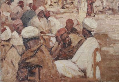 Georges LE MARE (1866-1942). 
Oriental scene,...