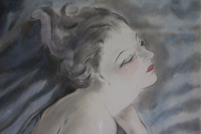 Micao KONO (1876-1954)
Reclining nude woman,...