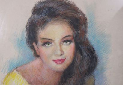 Yves DYE (XIX-XXth)
Portrait of a young elegant...