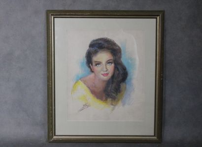 Yves DYE (XIX-XXth)
Portrait of a young elegant...