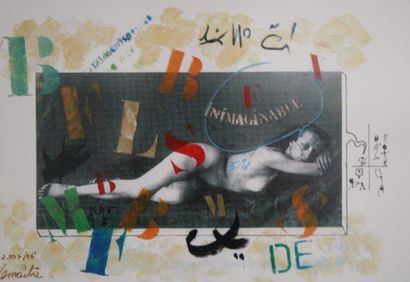Maurice LEMAITRE (1926-2018) 
Inimaginaire,...