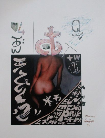 Maurice LEMAITRE (1926-2018) 
Nude composition,...