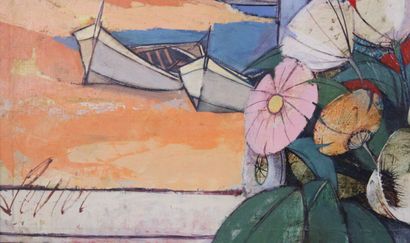 Charles Levier (1920-2003)
Woman with a bouquet,...