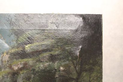 School of the XIXth century. 
The river at...