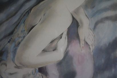 Micao KONO (1876-1954)
Reclining nude woman,...
