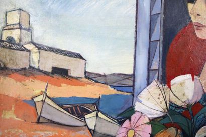Charles Levier (1920-2003)
Woman with a bouquet,...