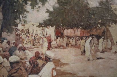 Georges LE MARE (1866-1942). 
Oriental scene,...