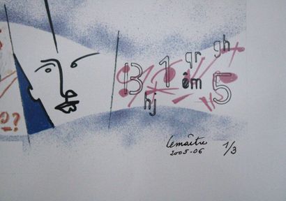 Maurice LEMAITRE (1926-2018) 
Composition,...