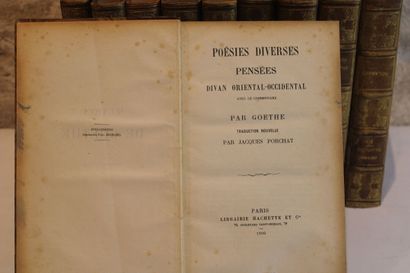 GOETHE. Works. Translation by Jacques PORCHAT....