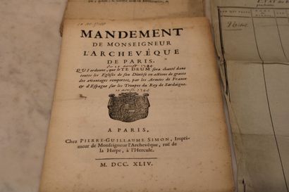 [Imprimés XVIIIe siècle] - Ensemble d'une...