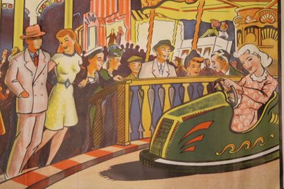 [POSTER], Original antique poster, La Fête...