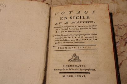 [VOYAGE], BRYDONE (Patrick). Voyage en Sicile...