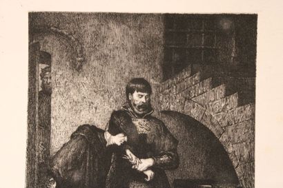 LOUIS XI visitant le Cardinal Balue. (Appartenant...