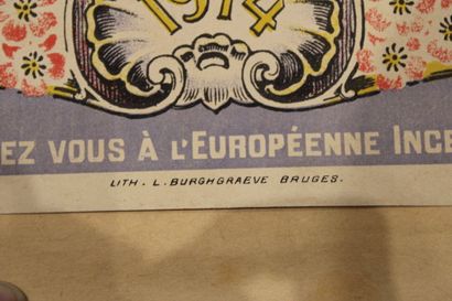 [POSTER], Rare Original canvas poster Belgian...