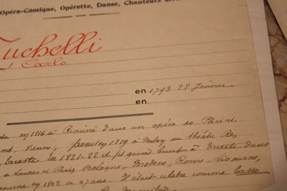 [AUTOGRAPHES], ARTISTES LYRIQUES, 12 autographes...