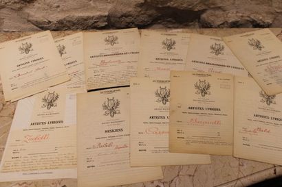 [AUTOGRAPHES], ARTISTES LYRIQUES, 12 autographes...