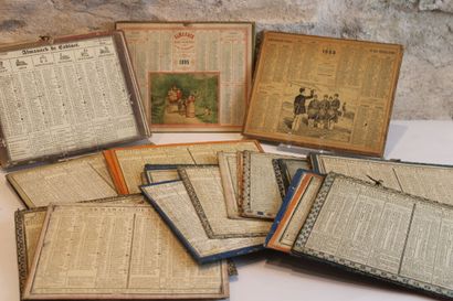 LOT d'une soixantaine d'ALMANACHS XIXe Siècle,...