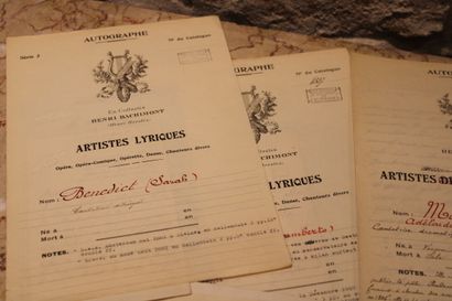 [AUTOGRAPHES], ARTISTES LYRIQUES, 12 autographes...