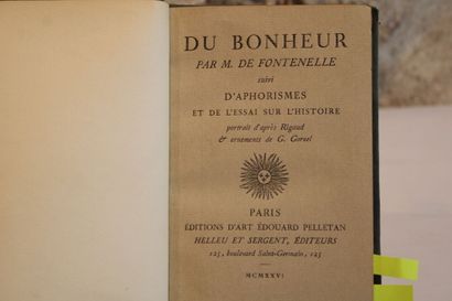 DE FONTENELLE , Du Bonheur, followed by Aphorismes...