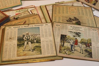 Important lot d'Almanachs des Postes et des...