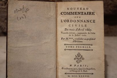 [DROIT]. M ***. Commentaire sur l'ordonnance...