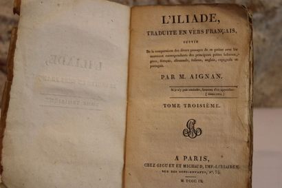[HOMERE] , L'ILLIADE , translated by M. AIGNAN...