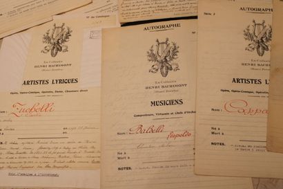 [AUTOGRAPHES], ARTISTES LYRIQUES, 12 autographes...