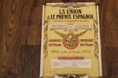 [POSTER], Original Antique Poster, Insurance...