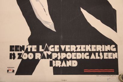 [POSTER], TE LAAT, Rare old Original Poster...