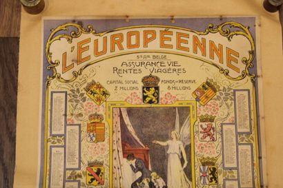 [POSTER], Rare Original canvas poster Belgian...