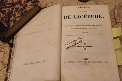 [SCIENCES], LACÉPÈDE (Comte de), OEUVRES...