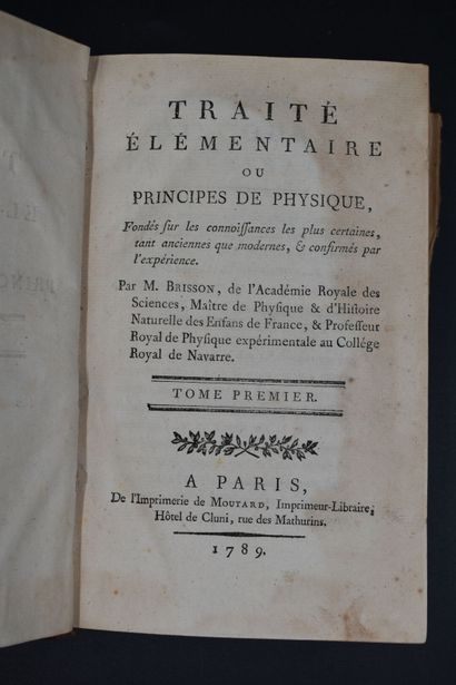 [SCIENCES], Mathurin-Jacques BRISSON (1723-1806),...