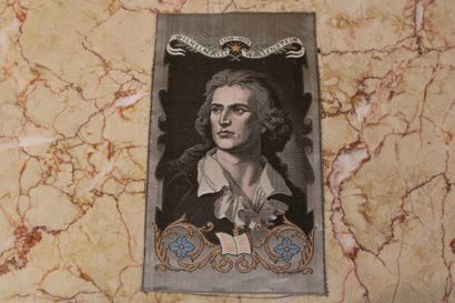 Friedrich SCHILLER, Broderie sur soie d'après...