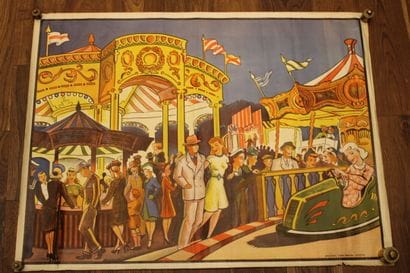 [POSTER], Original antique poster, La Fête...