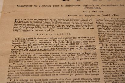 [Médecine & Pharmacie XVIIIe] - Arrest du...