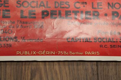 [POSTER], Original Antique Poster, Insurance...