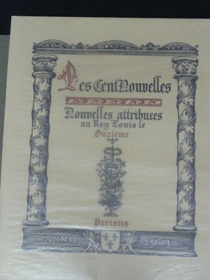 LES CENT NOUVELLES. Argenteuil, Imprimé par...