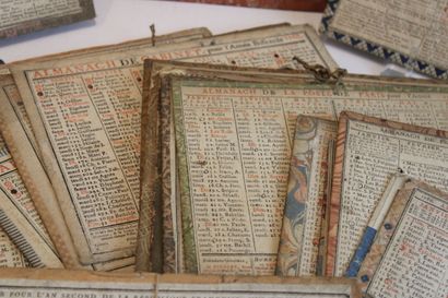 An II 
LOT de 18 'ALMANACHS DE CABINET du...